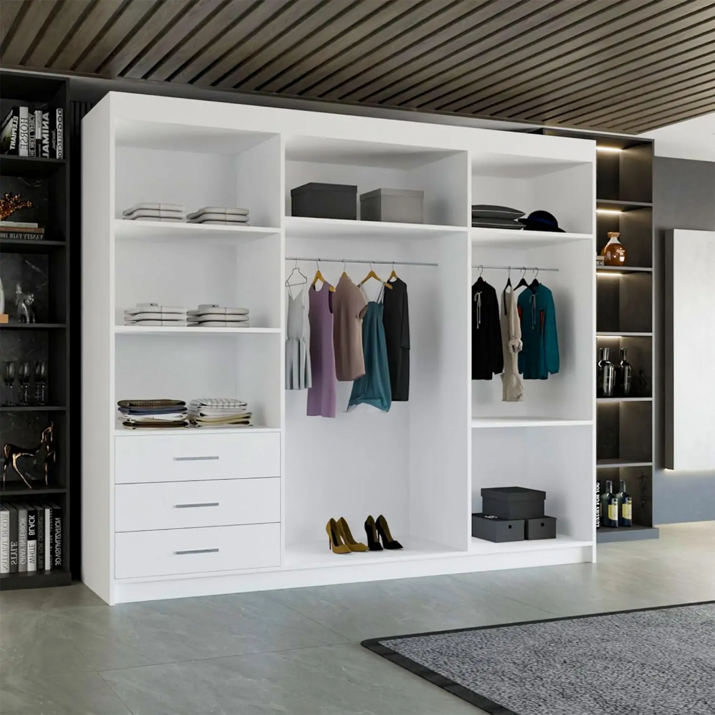 Manhattan High Gloss Sliding Wardrobe