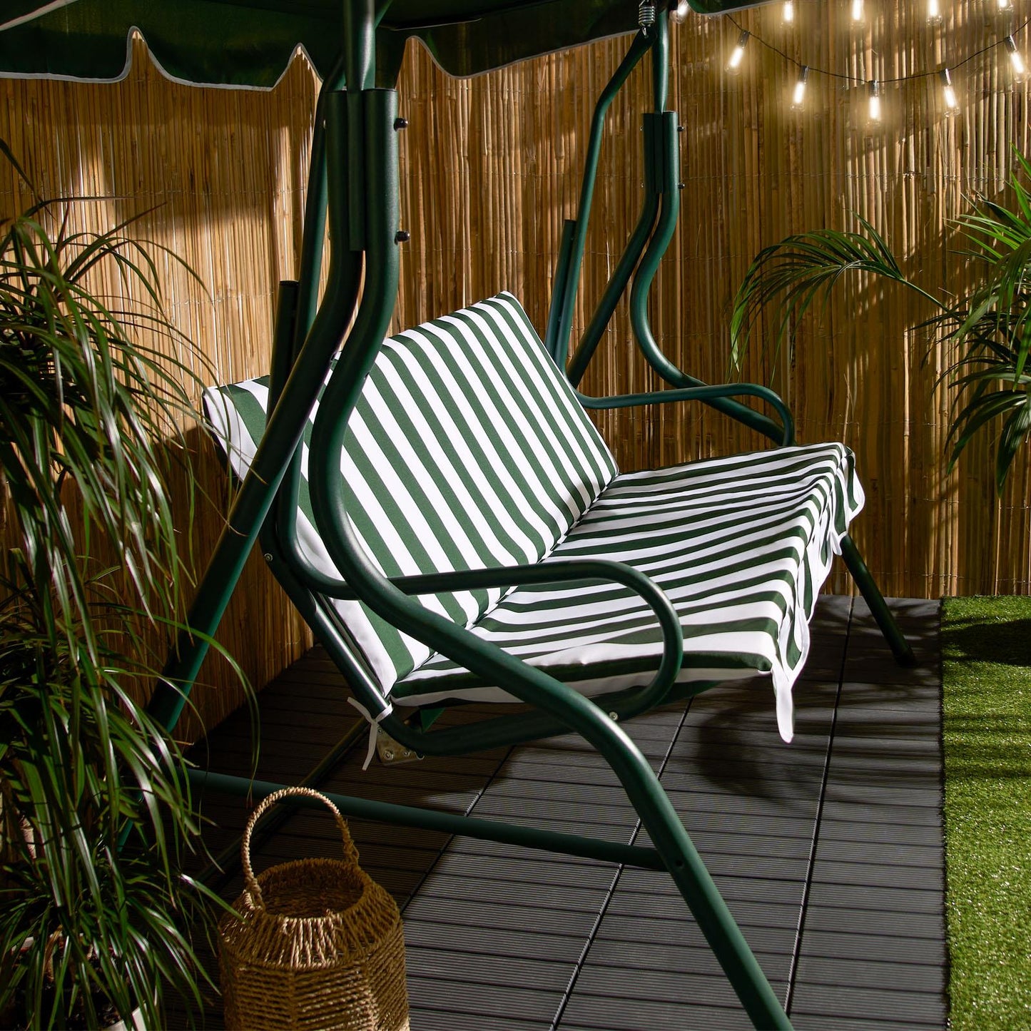 3-Seat Hanging Swing Chair Adjustable