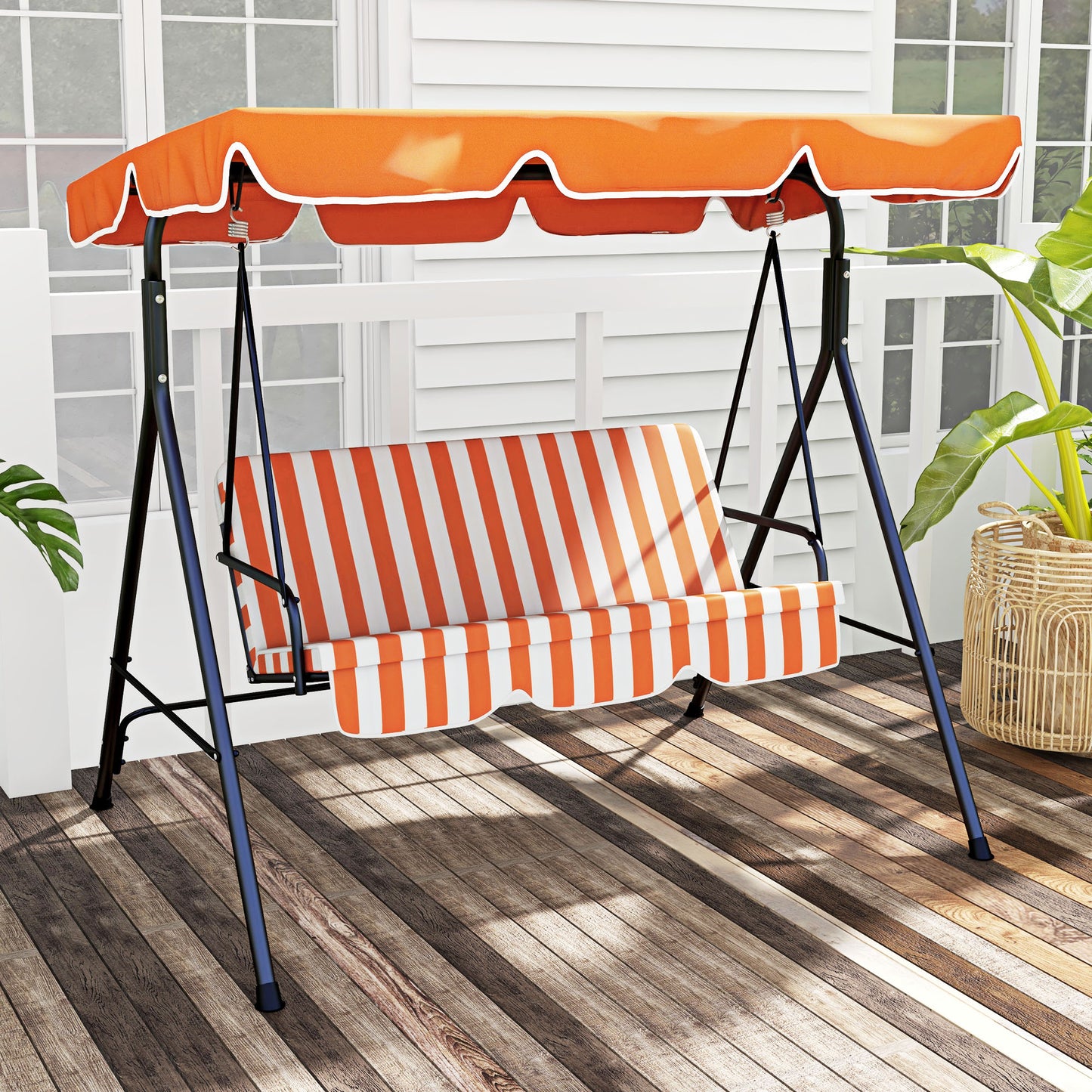 3-Seat Hanging Swing Chair Adjustable