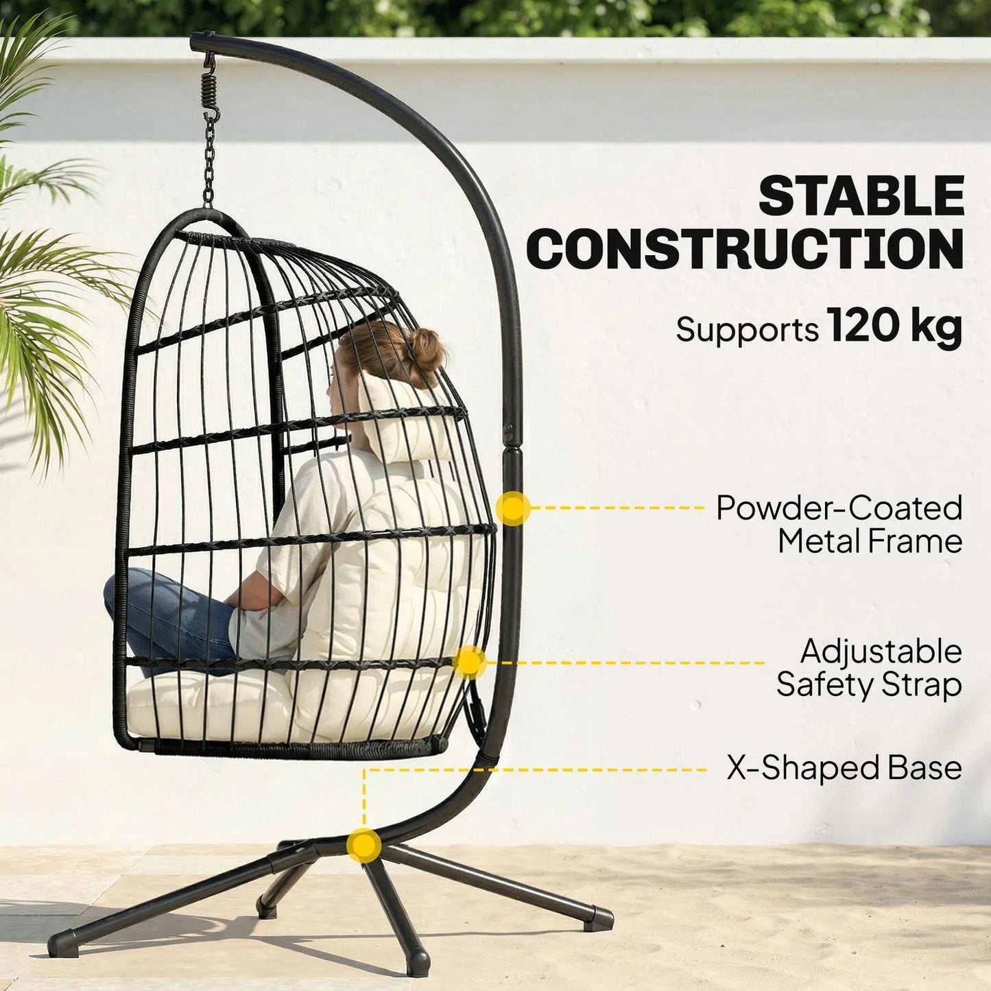 Small Hanging Egg Chair with cushion
