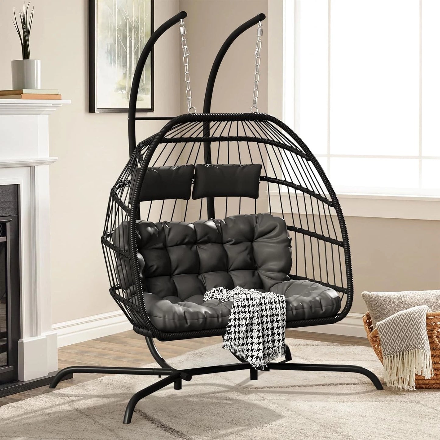 king Size Hanging Egg Chair with cushion