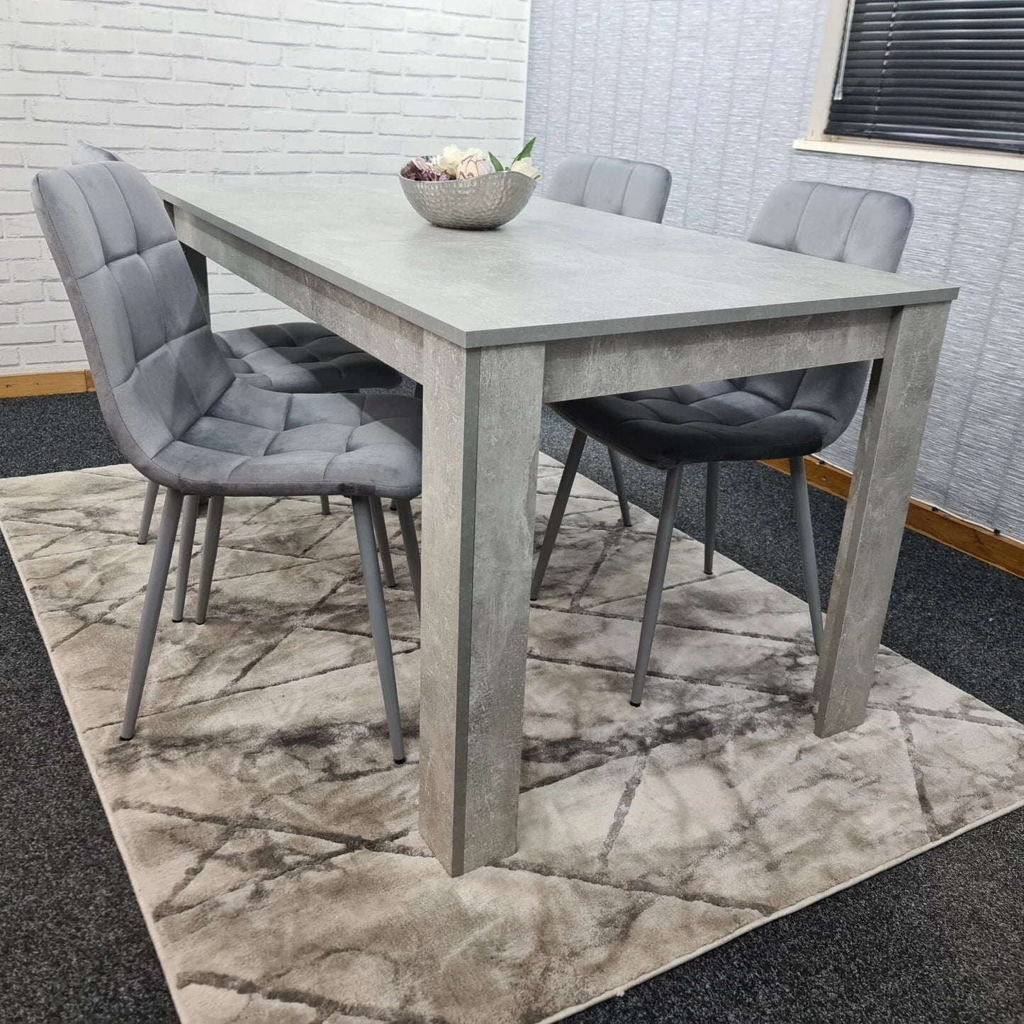 Dining Table Set with 4 Chairs