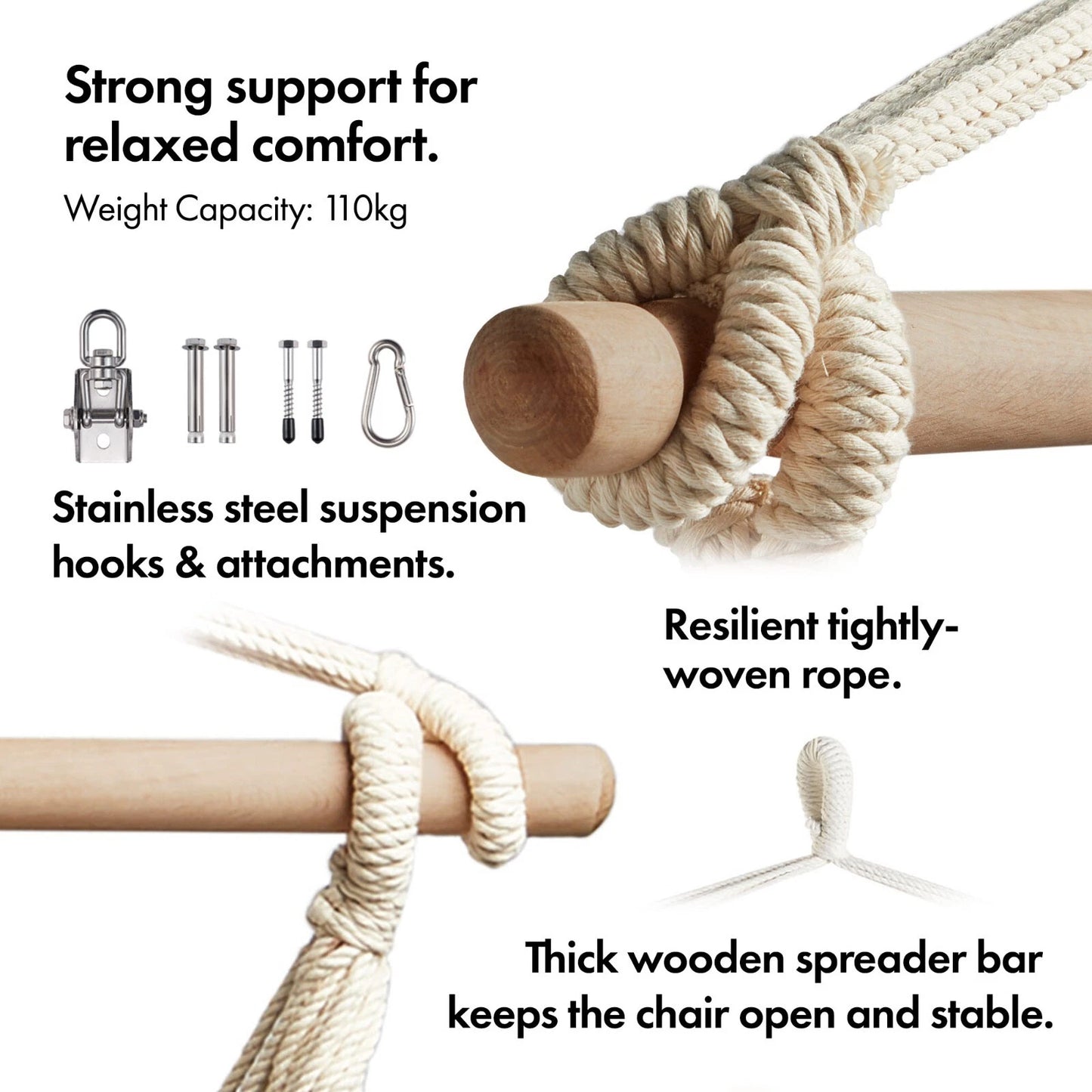 Hanging Swing Seat with Attachments