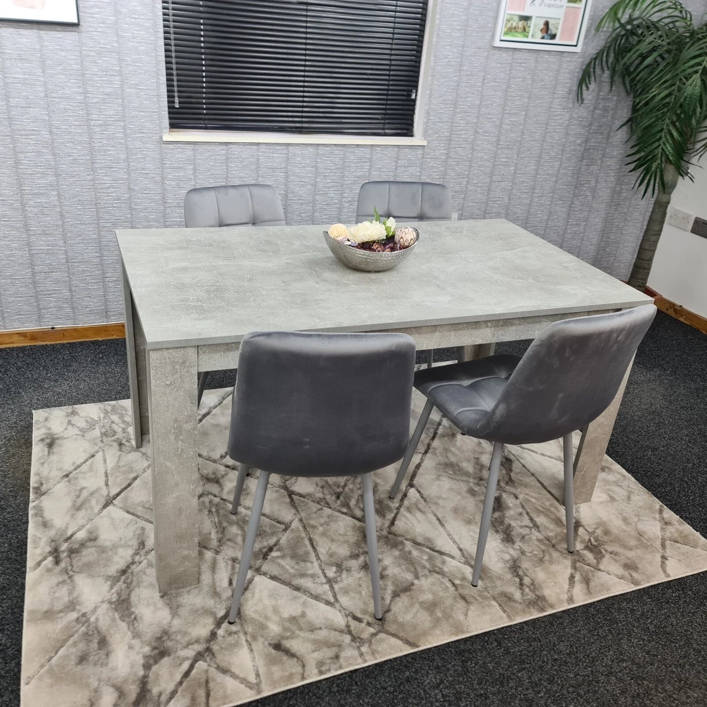 Dining Table Set with 4 Chairs