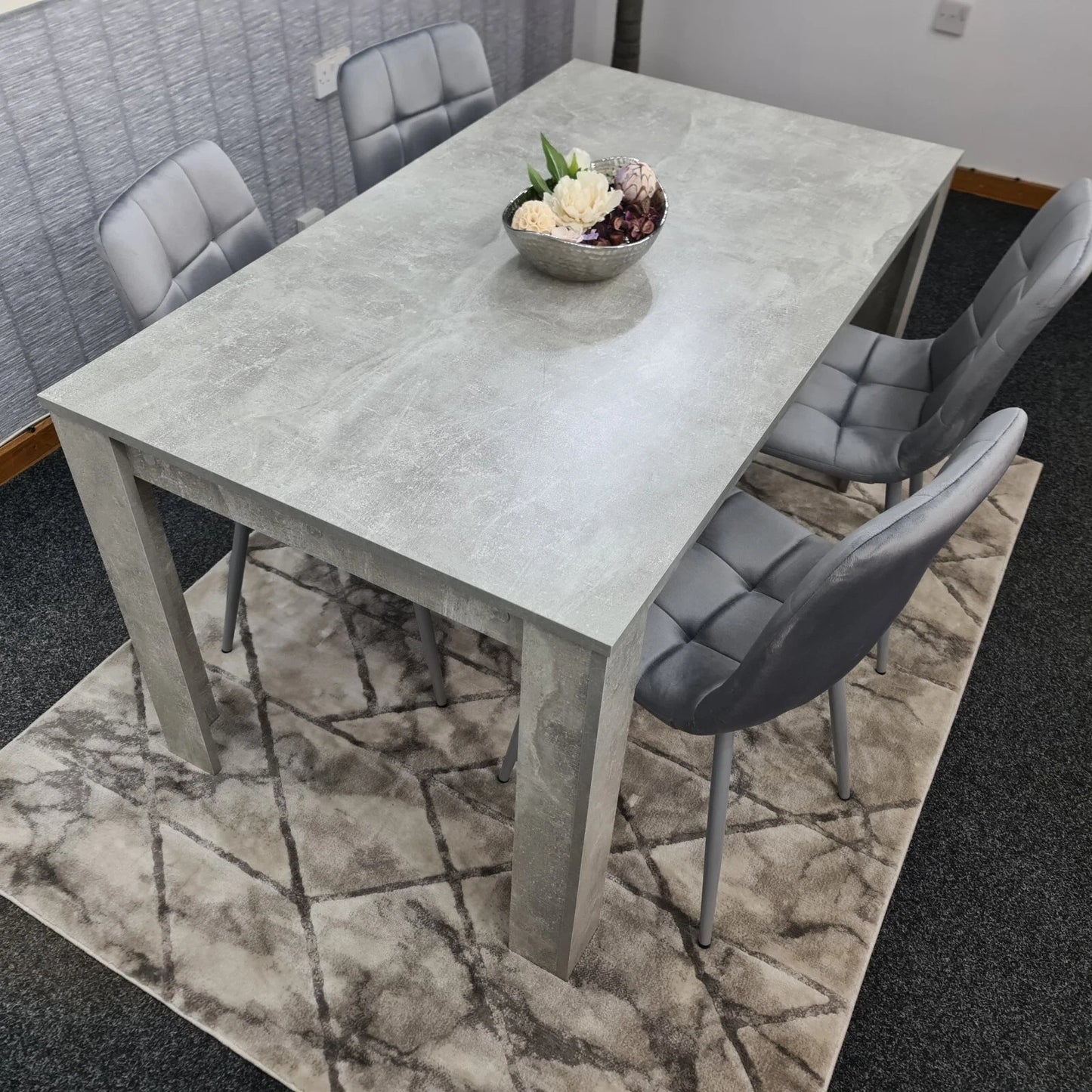 Dining Table Set with 4 Chairs