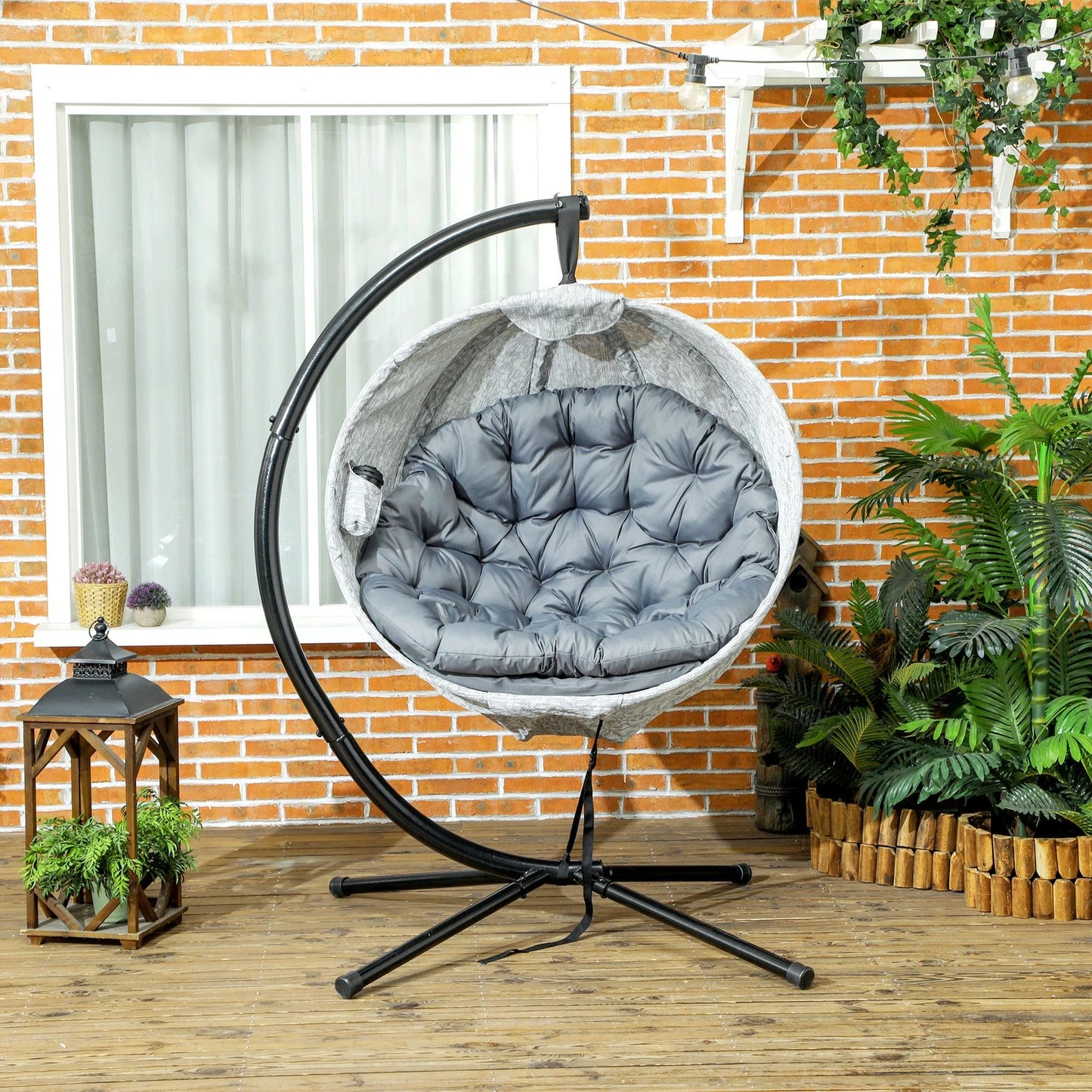 Single Hanging Egg Chair with cushion