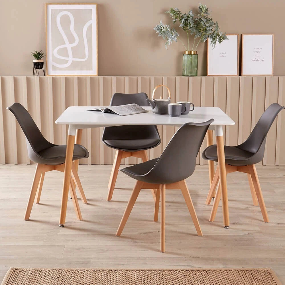 Dining Table Set with 4 Chairs