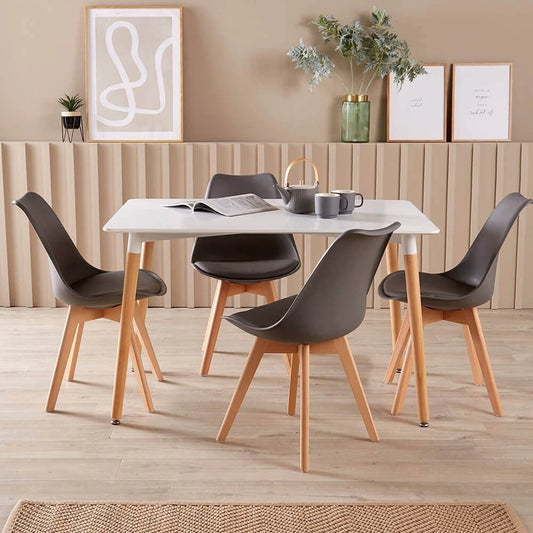 Dining Table Set with 4 Chairs