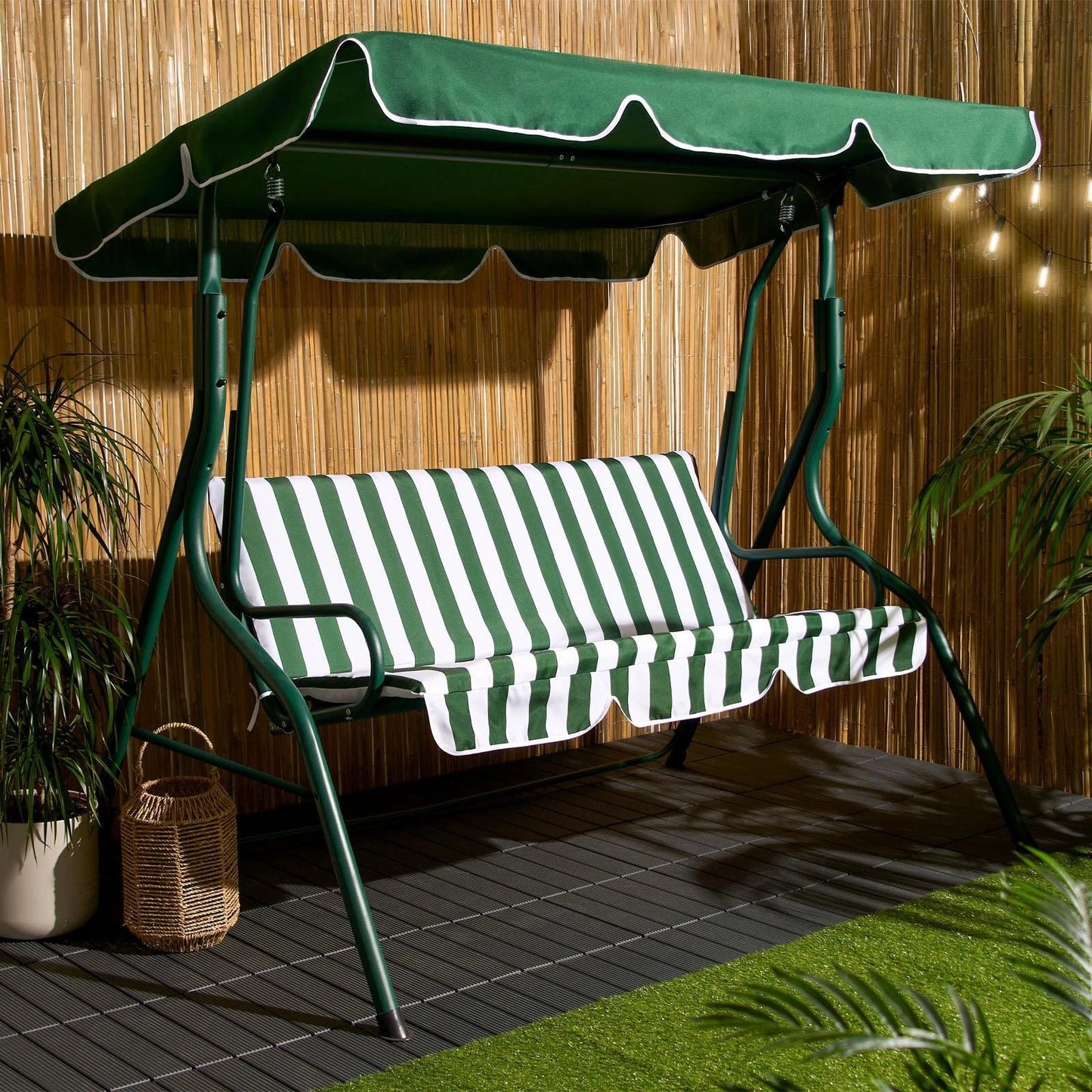 3-Seat Hanging Swing Chair Adjustable