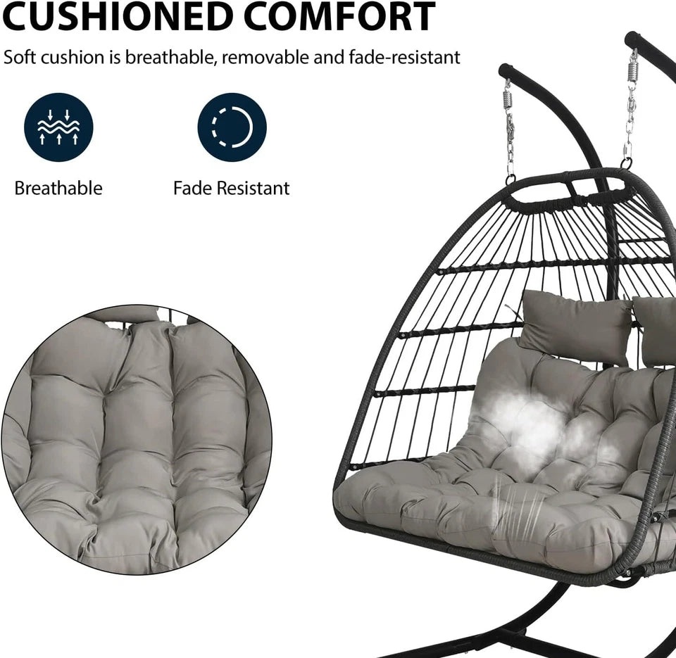 king Size Hanging Egg Chair with cushion