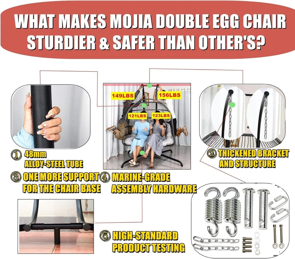 king Size Hanging Egg Chair with cushion