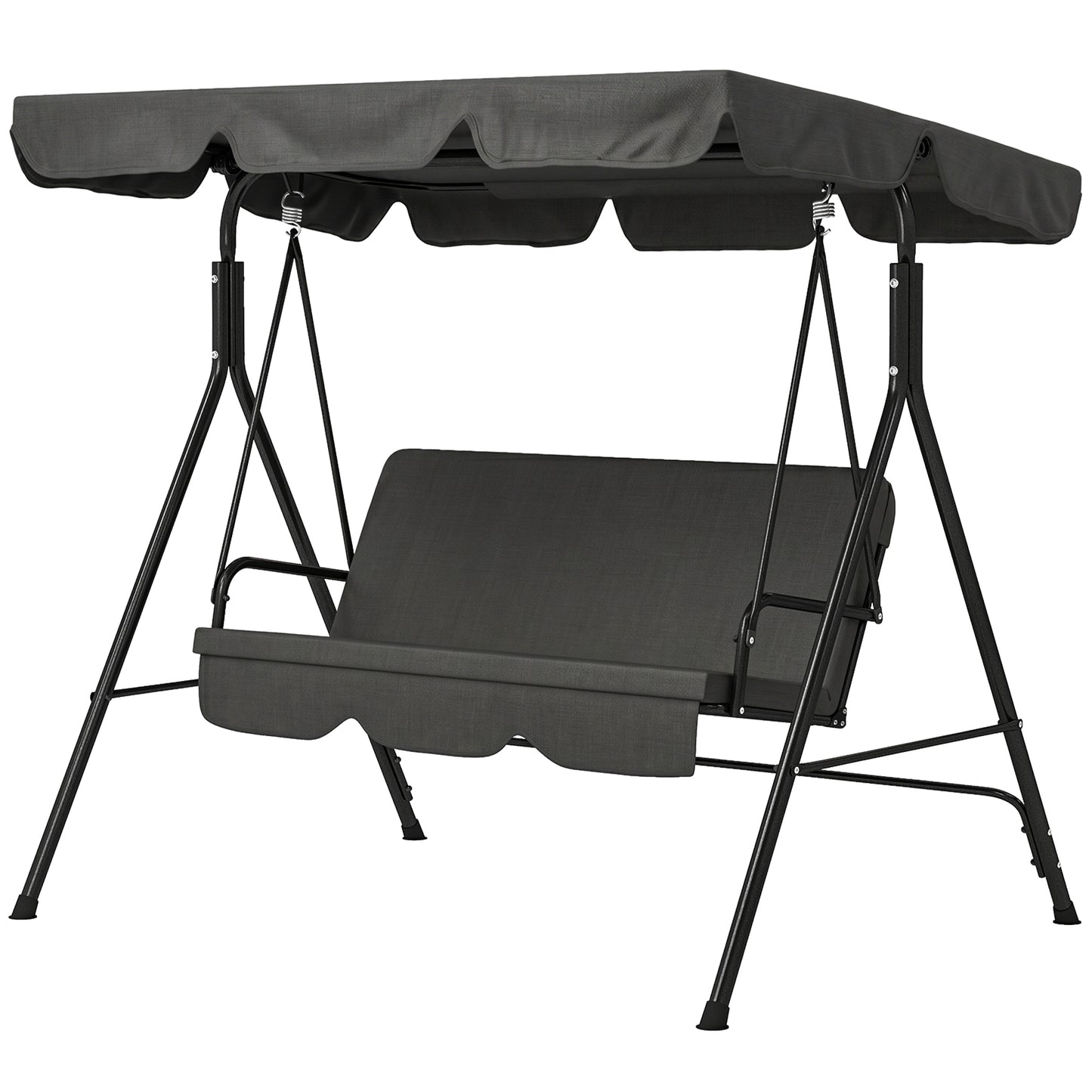 3-Seat Hanging Swing Chair Adjustable